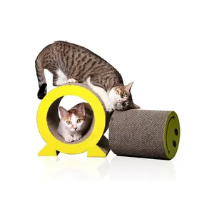 Kitten Pet Cat Accessories Scratching Toys Paper Board Corrugated Claw Grinder Wear-resistant Anti-scratch Cat Scratcher