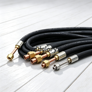 Tuyau flexible haute pression en acier inoxydable et métal de type L <span class=keywords><strong>3</strong></span>/<span class=keywords><strong>8</strong></span>" R410a pour utilisation avec les réfrigérants dans les unités de climatisation et de condensation - Product Image 5