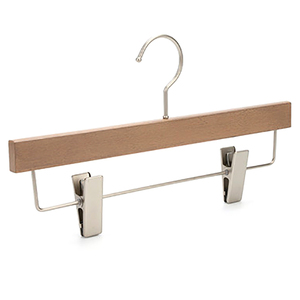 Custom Wooden Single Tier Antique <strong>Trouser</strong> <strong>Hangers</strong> <strong>with</strong> <strong>Clips</strong> for Wardrobe and Living Room Use - Product Image 3