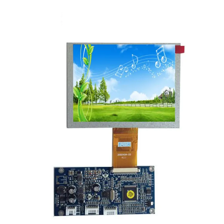 250cd/m2 CVBS and VGA 5inch 640*480 high quality 4:3 lcd screen module