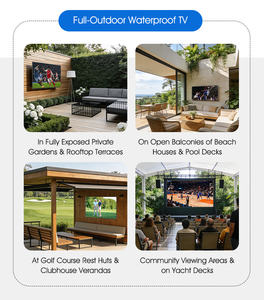 Téléviseur extérieur Android 4K haute luminosité IP55/IP66 résistant aux intempéries, <span class=keywords><strong>verre</strong></span> trempé anti-reflets pour installations extérieures par tous les temps - Product Image 6