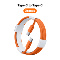 Câble de données tressé 60W Type C Nylon PD Câble de charge de couleur orange pour téléphone portable