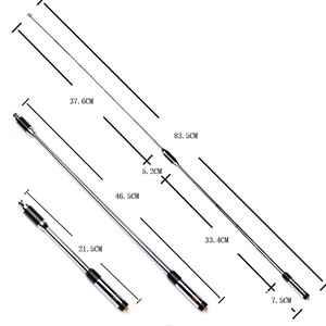 Uhf/vhf 144/430MHz Sam-MALE ตัวรับส่งสัญญาณวิทยุแบบยืดได้35นิ้ว VHF RH770 VHF - Product Image 3