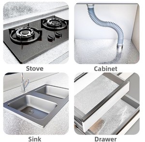 防水自己接着PVCコンタクトペーパーロールキッチンカウンタートップダイニングテーブルリビングルーム & ベッドルーム家具 - Product Image 2