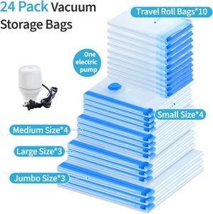 Sacs de rangement sous vide durables en tissu et plastique PE pour vêtements et organisation de la garde-robe et de la salle de bain - Product Image 3