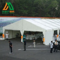 Tente de réception extérieure Baikal pour 200-500 personnes, grand chapiteau blanc à toit transparent, ignifuge, toutes saisons, pour jardin