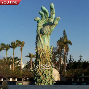 Escultura grande al aire libre Color bronce mano gigante estatua de <span class=keywords><strong>Dios</strong></span> - Product Image 3