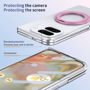 Funda Protectora Transparente Antiamarillamiento para PC con Soporte Giratorio de Aluminio de 360 Grados para <span class=keywords><strong>Google</strong></span> Pixel 10 Pro Fold, Magnética, Resistente a Golpes, con Protector de Pantalla - Product Image 4