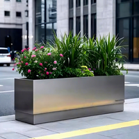 Jardinière Commerciale Moderne Personnalisable en Acier Inoxydable pour Aménagement Extérieur, Combinaison de Lits de Jardinage pour la Plantation de Fleurs, Sichuan