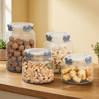 Bocaux de conservation en verre hermétiques modernes avec couvercle à clipser pour la conservation des aliments dans la cuisine, sans BPA