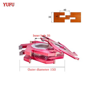 YUFU Fraise à rainurer combinée en alliage de tungstène à six lames avec cadre interne en alliage dur - Product Image 6