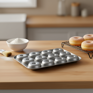 Molde para donas Stadter, bandeja antiadherente para hornear 12 donas caseras - Product Image 3