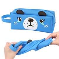 Livraison rapide, trousse à crayons en silicone imperméable, pochette de papeterie polyvalente avec un espace spacieux pour répondre à divers besoins de rangement