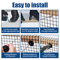 Protection solaire Senershuo 8 pouces x 120 pieds contre les oiseaux, rouleau de grillage métallique enduit de PVC pour une protection complète des panneaux contre les pigeons et les écureuils