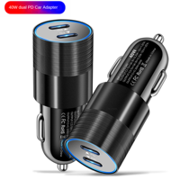 Chargeur de voiture pour allume-cigare PD Type C Charge rapide Double USB Adaptateur d'alimentation pour téléphone portable pour téléphone 12 13 14 15 Pro Max