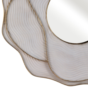 Specchio da parete rotondo decorativo in legno a strati contemporaneo per camera da letto, corridoio, ingresso, soggiorno - Product Image 4
