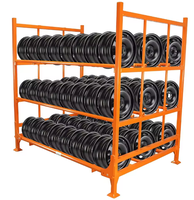 Yuge entrepôt industriel stockage de tuyaux en acier empilable pliable protégé contre la corrosion support de rayonnage enduit de poudre robuste
