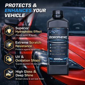 GRAPHONEX BOROPHENE Nano Coating Gray Transparent 12 Hardness for New Old Cars-1000ml 10-Year Protection Spotless Shiny Finish - Product Image 2