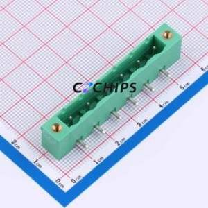 MX2EDGRM-7.62-06P-GN01-Cu-A Plug-in Terminal Block Bent Lead Through Hole,P=7.62mm <b>Board</b>-to-<b>Board</b> / Socket - Closed Screw Fixing - Product Image 1
