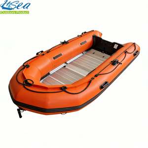 Bateau pneumatique Hisea populaire, fabriqué en Chine, pour <span class=keywords><strong>4</strong></span> <span class=keywords><strong>personnes</strong></span>, 320 cm, 3 m, 11 pieds, avec lignes de sauvetage et anneaux en D pour moteur hors-bord - Product Image 1