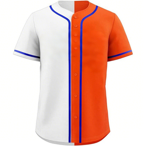 Fabriek Groothandel Ontwerp Snel Droog Maatwerk Logo Gesublimeerd Honkbal Jersey - Product Image 3