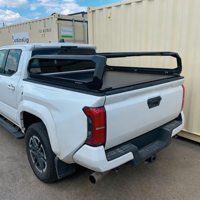 Couverture de benne rigide en aluminium pour Toyota Tundra Ranger NP300, coque de camping pour benne longue de 5,5 à 8 pieds, sans perçage, étanche, rangement intégré