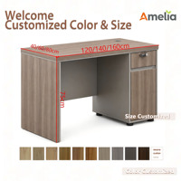 Mesa de Oficina Moderna, Muebles de Escritorio Ergonómicos, Mesa de Escritura que Ahorra Espacio con Estante para Oficina en Casa o Estación de Trabajo