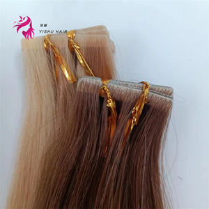 Nhà Máy Bán buôn 100% phần mở rộng tóc con người Băng vô hình thiên nhiên phần mở rộng tóc bím tóc phần mở rộng tóc cho người da trắng - Product Image 4