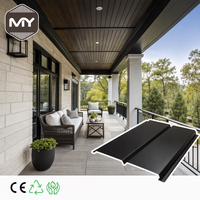 Panneau de soffite en aluminium noir mat MEIYU pour balcon, terrasse, auvent, plafond