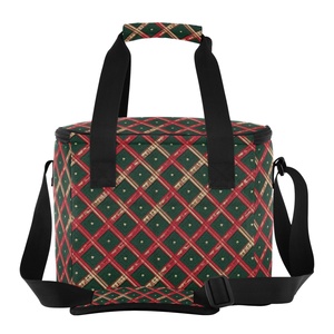 Sacs à déjeuner isothermes imperméables à grande capacité personnalisés avec motifs de Noël, sacs de pique-nique portables à bandoulière - Product Image 2