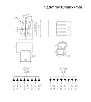 Pantalla LED de 7 Segmentos Roja de 0.39 Pulgadas de Ultra Brillo para Componentes Electrónicos, Venta al Por Mayor