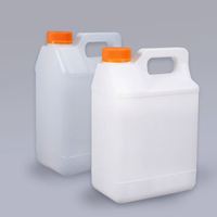 Seau carré en plastique HDPE de 5 litres, baril de qualité alimentaire avec couvercle hermétique, jerrycan pour l'emballage de produits chimiques, agricoles, d'eau et d'huile