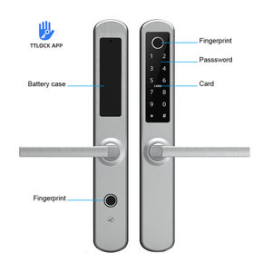 قفل باب ذكي للماء 304 الفولاذ المقاوم للصدأ انزلاق بوابة الزجاج بصمة إصبع رقمية قفل الباب مع ttlock التطبيق - Product Image 3