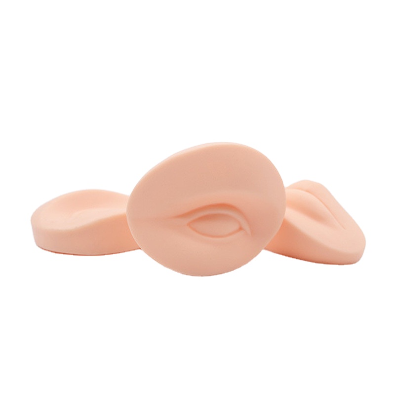 3D Силиконовый шаблон для перманентного макияжа бровей и губ, тренировочный модуль 3 шаблона для бровей и губ