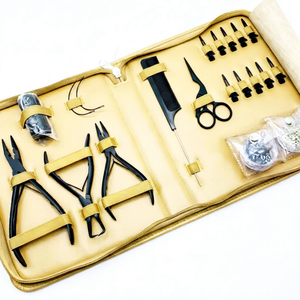 HOOPER COMPANY Kit de Herramientas Profesional para Extensiones de Cabello de Uso Comercial, Alicates, Bolsa, Pinzas de Acero Inoxidable para Cabello de Visón, Agujas en Forma de C - Product Image 1