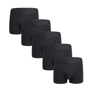 Ropa Interior Masculina, Estilo Europeo y Estadounidense, 100% Algodón, Transpirable, Corte Medio, Bóxers, Tallas Grandes, Diseño de Apertura Extendida, Color Sólido - Product Image 4