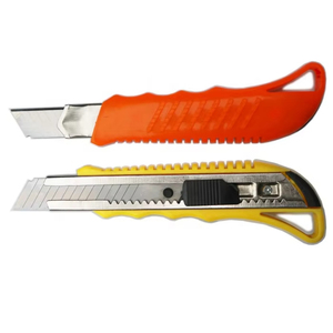 Couteau à lame cassable robuste et résistant en acier SK4, lame noircie de 18 mm, couteau de coupe - Product Image 1