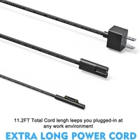 Chargeur secteur rapide 127W 15V 8A pour Microsoft Surface Pro X 9 8 Book 3 Laptop 5 Go 3, cordon de remplacement