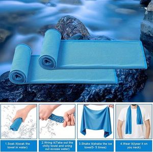 Serviette rafraîchissante portable en microfibre avec mousqueton pour la gym, la course et la randonnée - Product Image 2