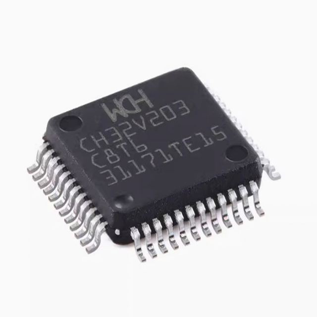 Original Authentic CH32V203C8T6 Package LQFP-48 Microcontroller Chip IC