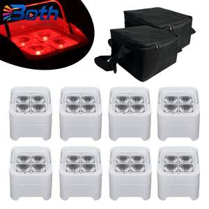 8pcs with 2 bags Outdoor IP65 Battery Powered LED Par <b>Light</b> 4x18W RGBWA+UV <b>Wireless</b> DMX for Wedding Uplight - Product Image 1