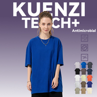 T-shirt pour femme Kuenzi, anti-boulochage, absorbant la transpiration, poids lourd 305GSM, manches courtes, 100% coton, antibactérien 7A