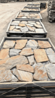 Pierre Union YLX-01 – Pierre naturelle écologique et durable, empilable aléatoirement, ardoise jaune-grise rouille, pour murs extérieurs et intérieurs modernes