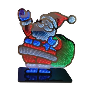 Letrero Luminoso LED de Navidad con Forma de Muñeco de Nieve, con Espejo Infinito, Resistente al Agua (IP33), para Decoración de Fondo, Venta al por Mayor de Fábrica - Product Image 1