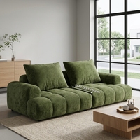 Housse Amovible Anti-Griffures Personnalisée en Tissu Technique Chenille Crème Style Bloc de Tofu pour Appartement et Hôtel – Vente en Gros