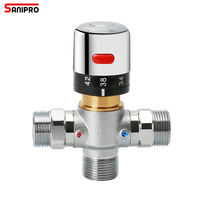 SANIPRO Chine Usine Personnalisé Laiton Eau Chaude Et Froide Contrôle De La Température Thermostatique Mélangeur Vannes Hydroniques