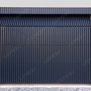 Porte de garage sectionnelle moderne australienne de luxe, aspect bois, avec lames superposées - Product Image 4