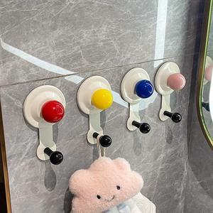 Ganchos de succión modernos, redondos, para montar en la pared, extraíbles, resistentes, para toallas y abrigos, para baño, material PP - Product Image 4