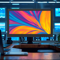 Écran d'ordinateur LCD de bureau CCTV HD-MI de 13,3 pouces avec résolution 1920*1080 ou 1366*768