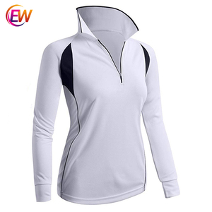 2025 EW, venta al por mayor, camisetas ecuestres de Color blanco de manga corta personalizadas, camisetas de equitación para mujer - Product Image 2